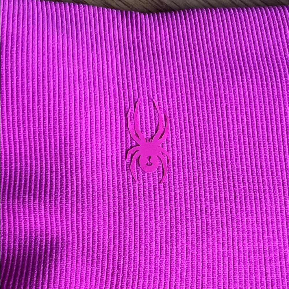 Spyder Hot Pink High-Waist Bike Shorts - Picture 3 of 6